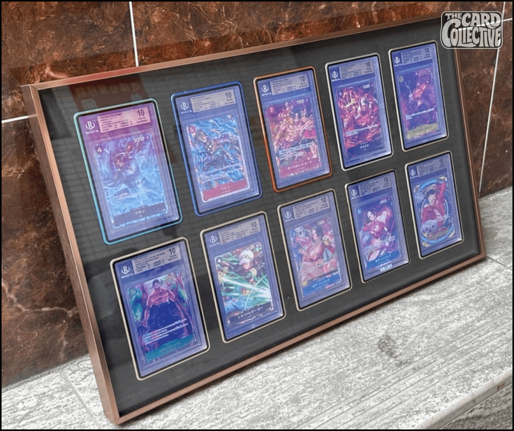 54 Grid Aluminium Pokémon Trading Card Metal Display Frame Case | PSA, BGS & One Touch | MTG • Yu-Gi-Oh • One Piece • Sports Cards - The Card Collective
