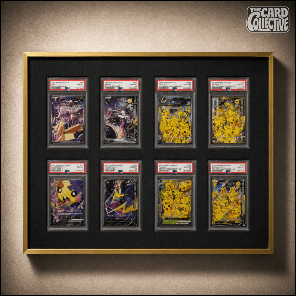 8 Grid Aluminium Pokémon Trading Card Metal Display Frame Case | PSA, BGS & One Touch | MTG • Yu-Gi-Oh • One Piece • Sports Cards - The Card Collective