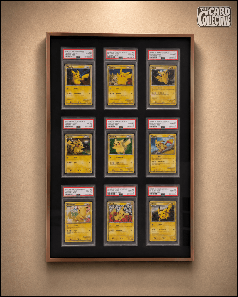 9 Grid Aluminium Pokémon Trading Card Metal Display Frame Case | PSA, BGS & One Touch | MTG • Yu-Gi-Oh • One Piece • Sports Cards - The Card Collective