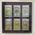 Premium aluminium metal trading card wall display frame case for Pokémon cards, MTG cards, Yu-Gi-Oh! cards, One Piece cards and sports cards, graded card wall display, PSA card frame, CGC card display, BGS slab display, One Touch magnetic holder display,