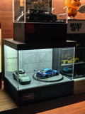 1/64 Rotating Acrylic Car Display Case Shelf | LED Display Box & Showroom Garage - The Card Collective