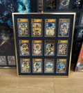 Premium aluminium metal trading card wall display frame case for Pokémon cards, MTG cards, Yu-Gi-Oh! cards, One Piece cards and sports cards, graded card wall display, PSA card frame, CGC card display, BGS slab display, One Touch magnetic holder display,